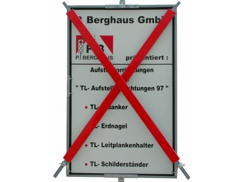 Afdækningskryds alu, 1250x1600 mm