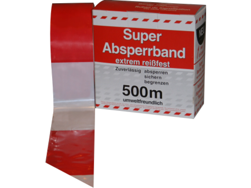 Afspærringsbånd 500 m Rød/hvid